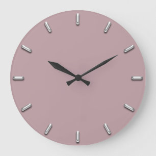 Zilvergrijze minimalisatie Elegant Paars Grote Klok