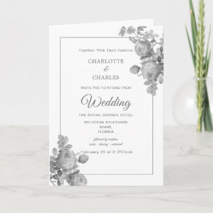 Zilvergrijze Rozen Floral Elegant Wedding