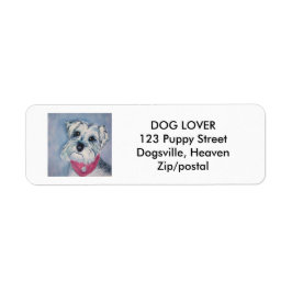 ZILVERGRIJZE SCHNAUZER ETIKET