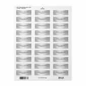 Zilvergrijze vlek Elegant Modern Trendy Etiket (Full Sheet)