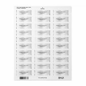 Zilvergrijze vlek Elegant Modern Trendy Etiket (Full Sheet)