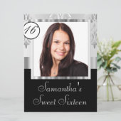 Zilvergrijze vochtige zestien kaart (Staand voorkant)