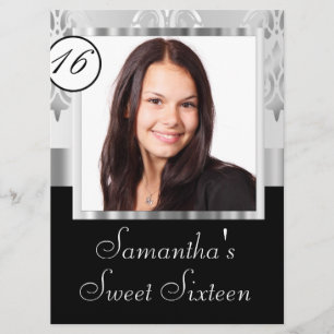 Zilvergrijze vochtige zestien kaart