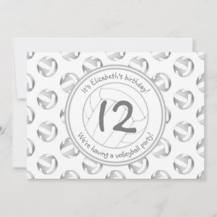 zilvergrijze volleybalpatroonmeisjes kaart