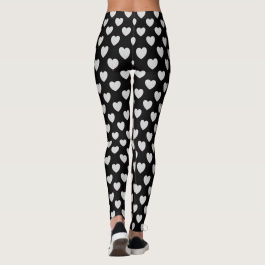 Zilverharding op zwart leggings (Achterkant)
