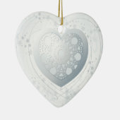 Zilverhart, siermiddel keramisch ornament (Rechts)