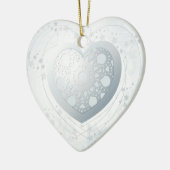 Zilverhart, siermiddel keramisch ornament (Links)