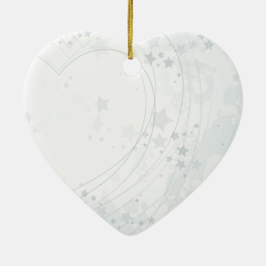 Zilverhart, siermiddel keramisch ornament (Achterkant)