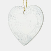 Zilverhart, siermiddel keramisch ornament (Links)
