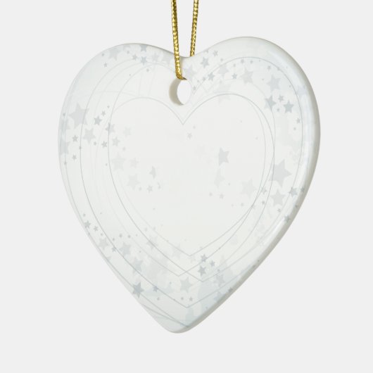 Zilverhart, siermiddel keramisch ornament (Links)