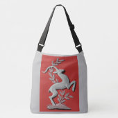 zilverhert crossbody tas (Voorkant)