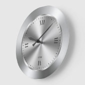 Zilverig roestvrij staal grote klok (Hoek)