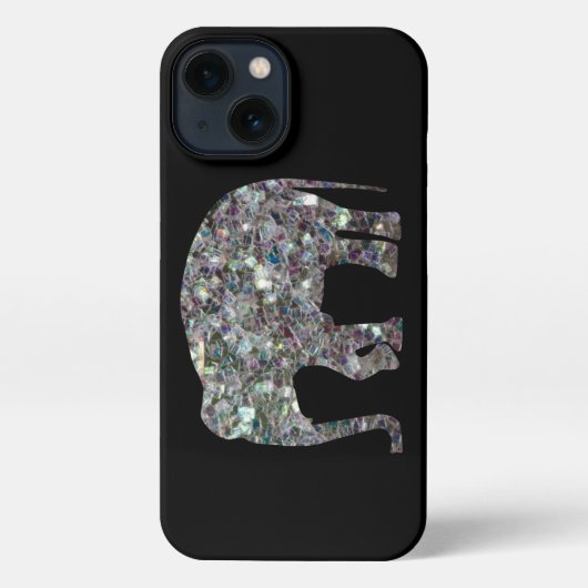 Zilverige faux iPhone hoesje (Achterkant)