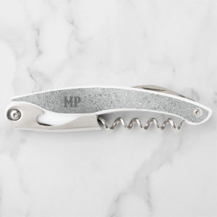 Zilverige, grijze inkttextuur kurkentrekker