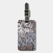 Zilverige keuzen bagagelabel (Voorkant verticaal)