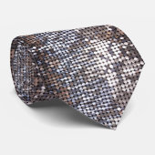 Zilverige keuzen stropdas (Opgerold)