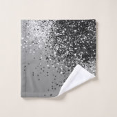 Zilverige mousserende dame Glitter #1 #sjiny Bad Handdoek (Wasdoekje)