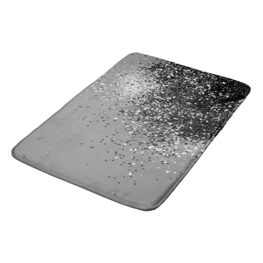 Zilverige mousserende dame Glitter #1 #sjiny Badmat (Gekanteld)