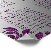 Zilverige Paarse lekken Poster (Hoek)