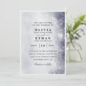 Zilverige wintertrouwuitnodigingen kaart (Staand voorkant)