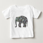 Zilverige zilvermozaïekglitter Elephant (Voorkant)