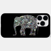 Zilverige zilvermozaïekglitter Elephant Case-Mate iPhone Case (Achterkant (horizontaal))