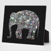 Zilverige zilvermozaïekglitter Elephant Fotoplaat (Zijkant)