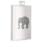Zilverige zilvermozaïekglitter Elephant Heupfles (Rechts)