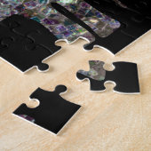 Zilverige zilvermozaïekglitter Elephant Legpuzzel (Zijkant)