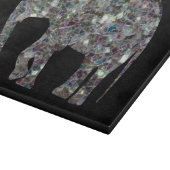 Zilverige zilvermozaïekglitter Elephant Snijplank (Hoek)