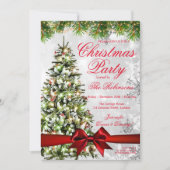 Zilverkerstfeest | Rammenstruatiellampjes en lint Kaart (Voorkant)