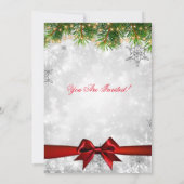 Zilverkerstfeest | Rammenstruatiellampjes en lint Kaart (Achterkant)