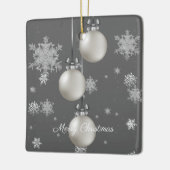 Zilverkerstsieraardenkeramiek Ornament (Links)