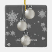 Zilverkerstsieraardenkeramiek Ornament (Voorkant)