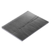 Zilverketting voor grijze textiel notitieboek (Linkerzijde)