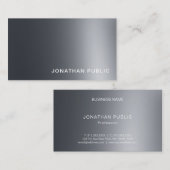 Zilverkijk Lichten Modern Professional Glam Plain Visitekaartje (Voorkant / Achterkant)