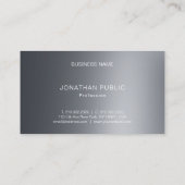 Zilverkijk Lichten Modern Professional Glam Plain Visitekaartje (Achterkant)