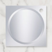 Zilverkijk Moderne Lege Sjabloon met elegant Bedankjes Labels (Achterkant)