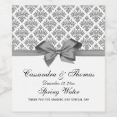  Zilverkleurd Wasje Grijs H Wijnflesje Etiket (Enkel label)