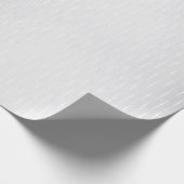 Zilverkleurd zwart-wit-grijze fijne druppelstrips cadeaupapier (Hoek)