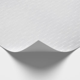Zilverkleurd zwart-wit-grijze fijne druppelstrips cadeaupapier