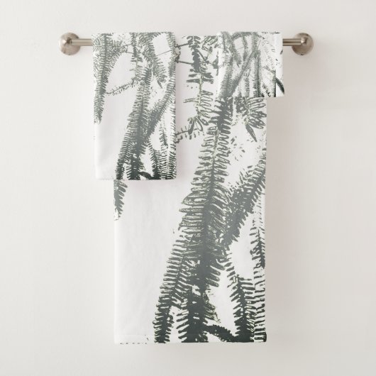 Zilverkleurde groene toon badhanddoekset bad handdoek (Insitu)