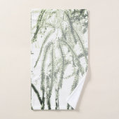 Zilverkleurde groene toon badhanddoekset bad handdoek (Handdoek)