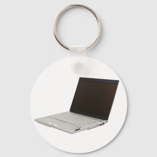 Zilverkleurde laptop sleutelhanger (Voorkant)
