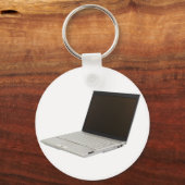 Zilverkleurde laptop sleutelhanger (Voorkant)