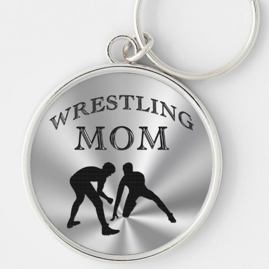 Zilverkleurde wrestjes mam Gifts Sleutelhangers (Voorkant)