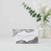 zilverkleurig ondergedompeld marmer | Visitekaartj Visitekaartje (Staand voorkant)