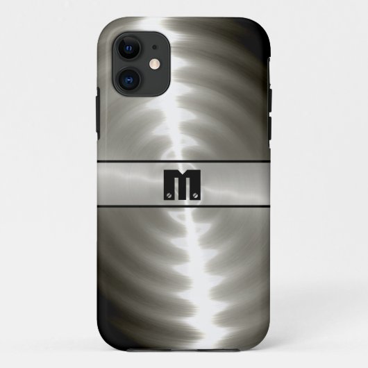 Zilverkleurig, roestvrij staal Metaal 9 Case-Mate iPhone Case (Achterkant)