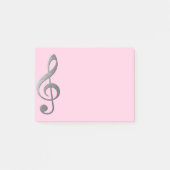 " zilverkleurig " verfijnd klokje met kleverige aa post-it® notes (Voorkant)