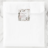 zilverkleurig vierkant vierkante sticker (Tas)